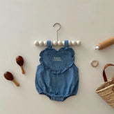 Baby Girl Blue Cotton Bodysuit